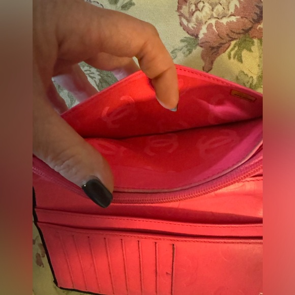 CHANEL Cambon Line Lambskin Long Bifold Wallet black/pink - Picture 10 of 12